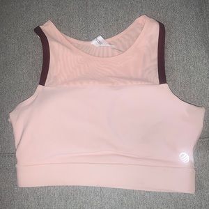 Hugh neck sports bra